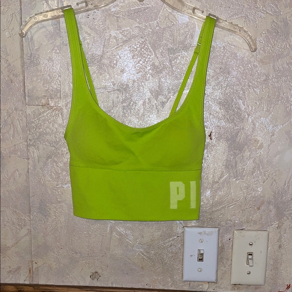 Neon Lime pink  Sports Bra (xs)